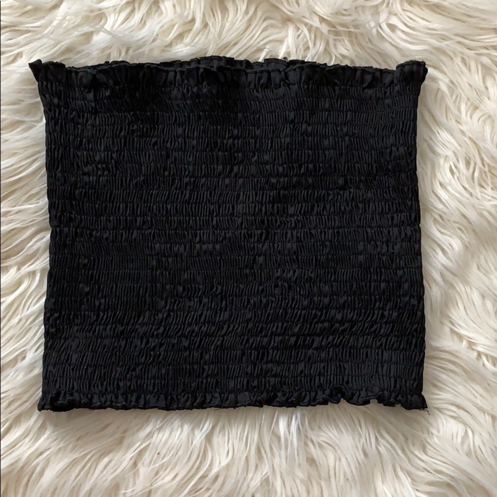 Black Strapless Tank Top